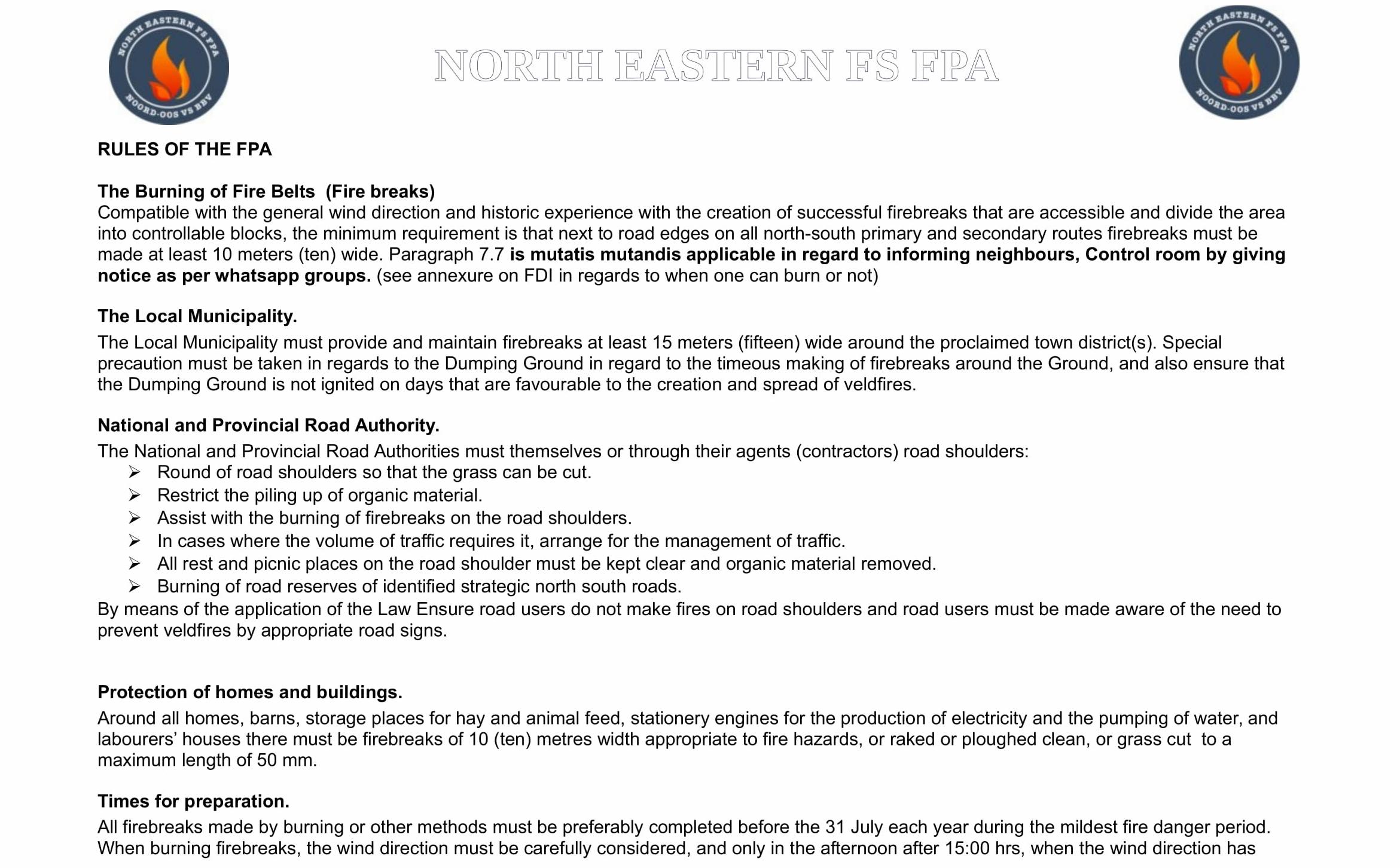 NEFSFPA Rules and Regulations - Page 1